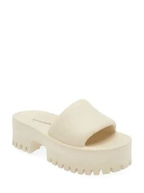 JEFFREY CAMPBELL Summertime Platform Slide Sandal - Sea Salt, So Comfy